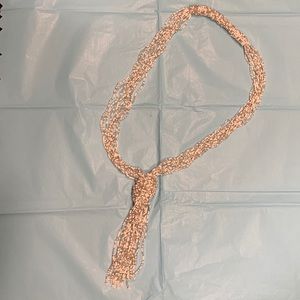 White/silver beads necklace